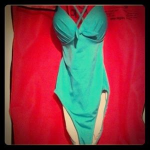 Turquoise Pageant Swimsuit